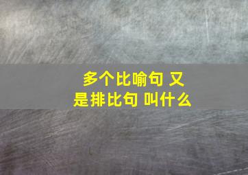 多个比喻句 又是排比句 叫什么